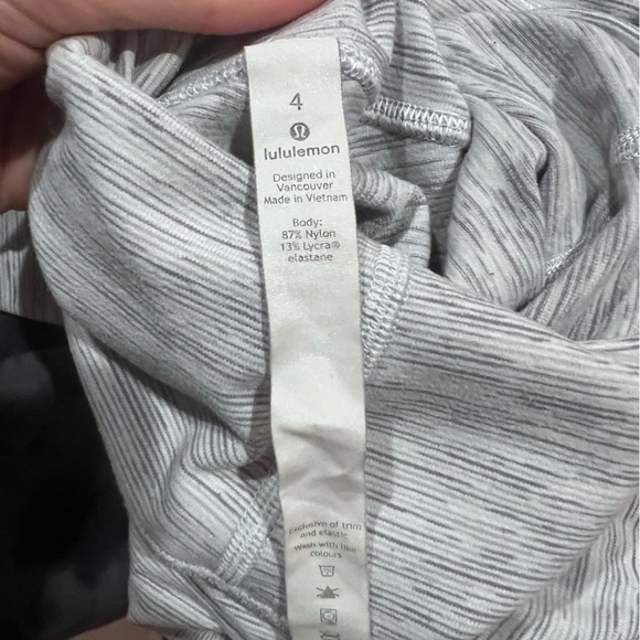 Lululemon Align Pant 25" Mini Heathered Herringbone Heathered Black White - Picture 4 of 7